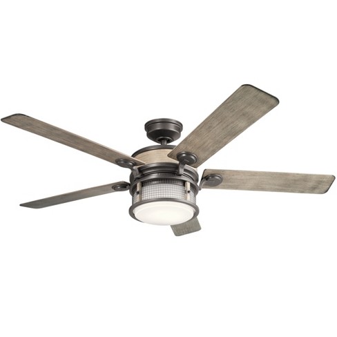 Kichler 310170 Ahrendale 60 Indoor Outdoor Ceiling Fan With Blades Anvil Iron