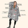 Catalonia Women's Oversized Flannel Blanket Hoodie - Cozy Wearable Plush Fleece Pullover, Soft Lounge Sweatshirt for Home, Camping, Outdoor Comfort - 2 of 4