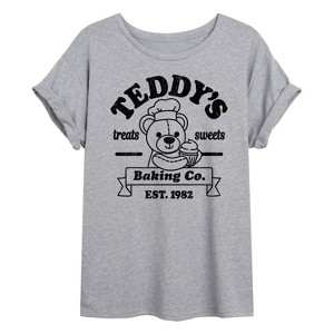 Women's - Instant Message - Teddys Baking Co Oversized Graphic T-Shirt - 1 of 4