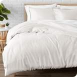 White Cotton Flannel Twin/Twin XL Duvet Cover & Sham Set by Bare Home