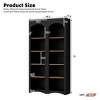 NicBex 2-Piece 72"H Vintage Bookcase Set with Adjustable Shelves, Free Standing 5 Tier Wood Grain Bookshelves, Farmhouse Two-Tone Storage Cabinet - 4 of 4
