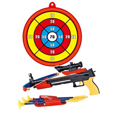 Deluxe Toy Action Military Crossbow Set With Scope Suction Cup Arrows & Target 