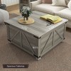 NicBex 31.5 Inch Square Coffee Table with Hinged Flip Lift Top and Hidden Storage Space for Living Room,Bedroom - 3 of 4