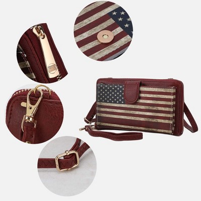 MKF Collection American Flag Smartphone Crossbody Bag – Patriotic Fourth of July Wallet Handbag, Kiara | MKF Collection by Mia K - Rose Pink — фото 4