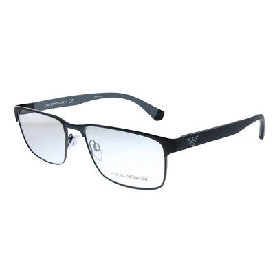 Emporio Armani EA 1105 3014 Unisex Rectangle Eyeglasses Matte Black 54mm