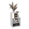 NicBex 25" High 3-Tier Shelf Side End Table,Dark Walnut Coffee Table End Table for Living Room,Bedroom - 2 of 4
