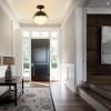 DORESshop 10 in.1-Light Semi-Flush Mount Ceiling Light Black and Gold with Frosted Glass Shade, Modern Dome Fixture for Bedroom - 3 of 4