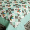 Slickblue 3PC Cotton Vermicelli-Quilted Patchwork Quilt Set, Full/Queen Size with 2 Shams, 12 Patterns - 4 of 4