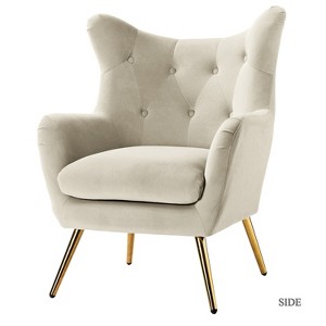 Godefroy Upholstery Accent Chair velvet with Wingback | Karat Home - 1 of 4