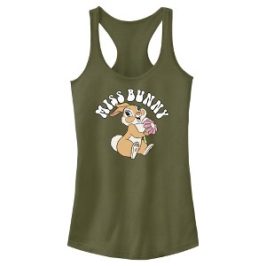 Juniors Womens Bambi Miss Bunny Racerback Tank Top - 1 of 4