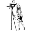 Men's The Nightmare Before Christmas Jack and Sally Black and White Portrait T-Shirt - 2 of 4