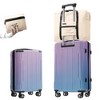 YONWAY 3 Piece Hardshell Luggage Sets, Checked Spinner PC & ABS Luggage Set, With Spinner Wheels, Built-in TSA Lock, Foldable Duffel Bag - 2 of 4