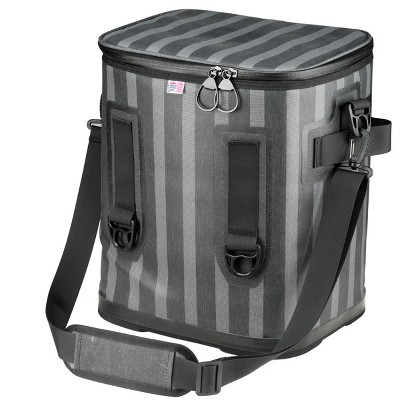 15" Soft Cooler Bag Gray Striped - National Tree Company