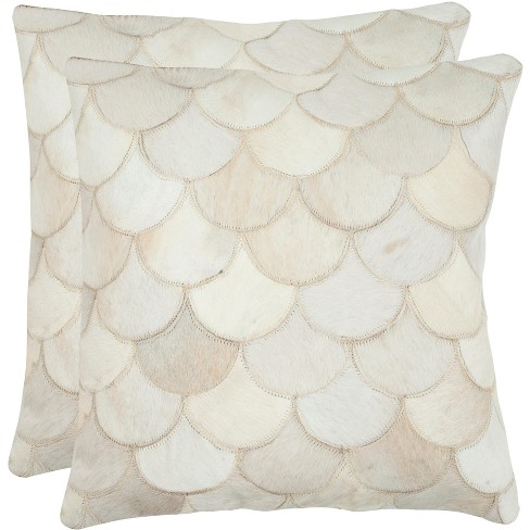 Decorative Pillow, 18x18 Inch, Contemporary Throw Pillow, Beige