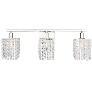 Elegant Lighting Phineas 3 light Chrome and Clear Crystals wall sconce - 1 of 4