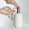 LunaLulinlk Glazed Textured Ceramic Lotion Pump in Creamy White - 3 of 4