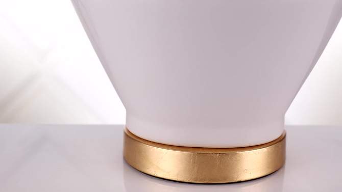 29" Ceramic Alba Geometric Table Lamp (Includes Energy Efficient Light Bulb) - JONATHAN Y, 2 of 8, play video