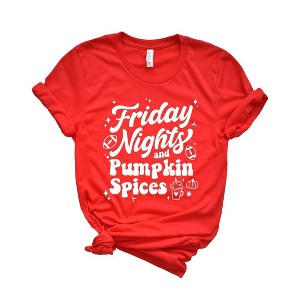 Simply Sage Market Women's Friday Nights and Pumpkin Spices Short Sleeve Graphic Tee - 1 of 4