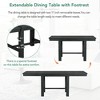 82" 6-Piece Extendable Dining Table Set with Removable Leaves, Footrest, 4 Upholstered Chairs and Bench, Kitchen Table Set for Dining Room - 3 of 4