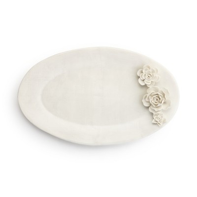 DEMDACO Succulent Platter White