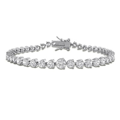 EVERLY JEWELRY | Sterling Silver 8.79 CT TGW White Cubic Zirconia Bracelet - 7.25 in