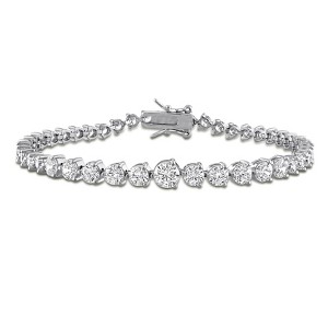 EVERLY JEWELRY | Sterling Silver 8.79 CT TGW White Cubic Zirconia Bracelet - 7.25 in - 1 of 4