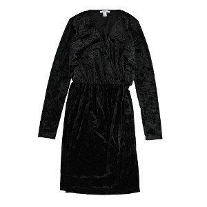 bar III Womens Velvet Wrap Dress - 1 of 2