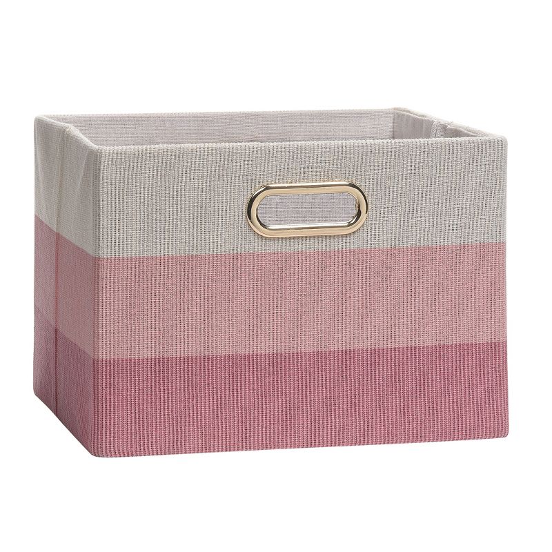 Lambs & Ivy Pink Ombre Foldable/Collapsible Storage Bin/Basket, 1 of 5