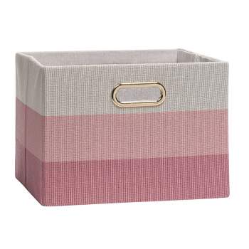 Lambs & Ivy Pink Ombre Foldable/Collapsible Storage Bin/Basket