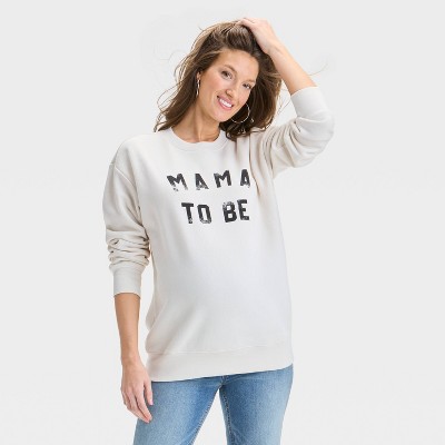 Graphic Maternity Sweatshirt - Isabel Maternity by Ingrid & Isabel™ Cream L