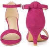 BLISSFUL STEP Women's Open Toe Ankle Strap Kitten Heels Sandals - 2 of 4