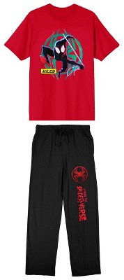 Spider-Man Across The Spider-Verse Men's 2-Piece Short Sleeve Shirt & Sleep Pants Set