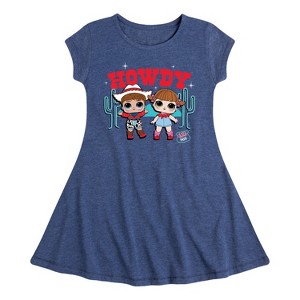 Girls' - LOL Surprise! - Howdy Cowgirls Fit & Flair Cap Sleeve Dress - 1 of 3