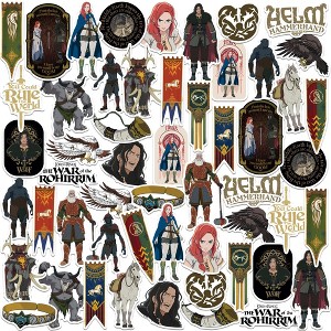 Lord of The Rings: War of The Rohirrim 50ct Vinyl Large Deluxe Stickers Variety Pack - 1 of 4