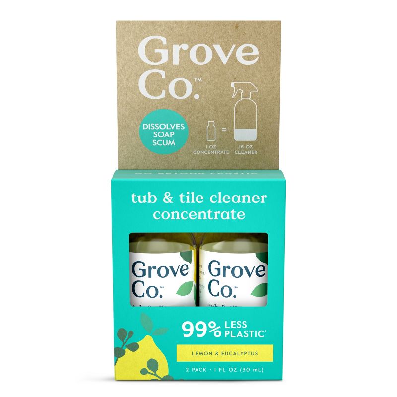 Grove Co. Lemon &#38; Eucalyptus Tub &#38; Tile Cleaner Concentrate - 2 fl oz, 1 of 7