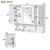 Modern Medicine Cabinet With Mirror And Open Shelves,Wall Mounted Bathroom Medicine Cabinet,Bathroom Storage Cabinet-Cuddlewood - 4 of 4