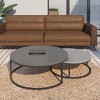 Luck Live The courtyard coffee table consists of movable round tables in two different sizes that can be combined as needed. - 3 of 4
