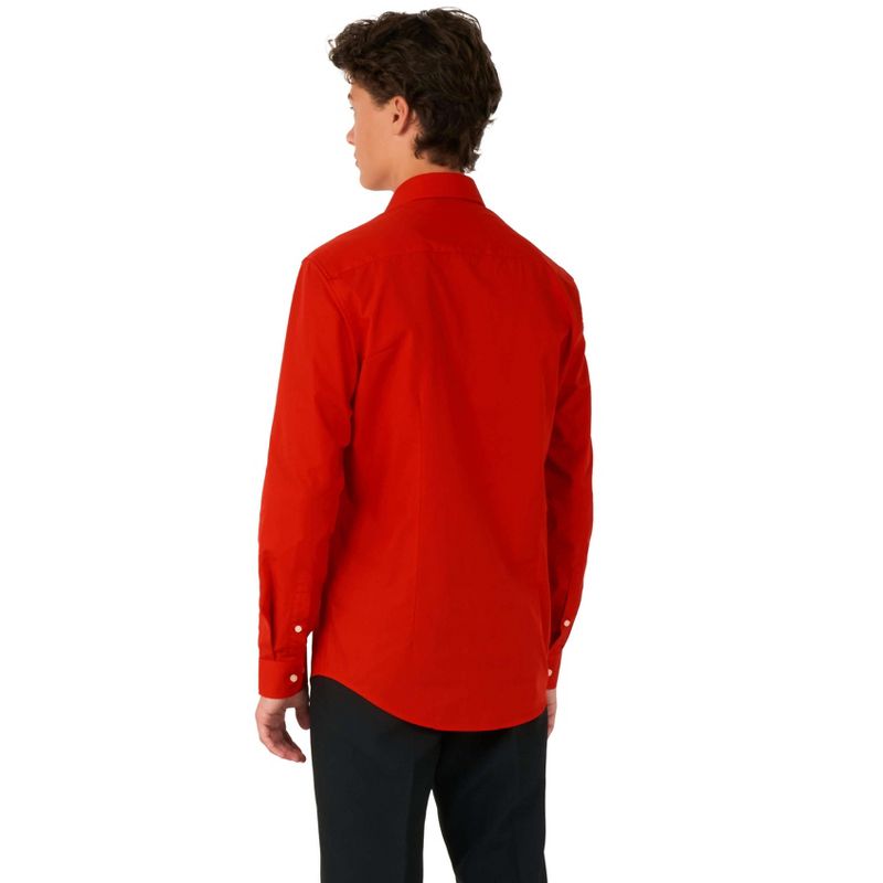 OppoSuits Teen Boys Shirt - Red Devil - Red, 2 of 4
