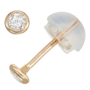 Junior Jewels 14K Gold Children's .1 Cttw Diamond Stud Earrings - 1 of 2