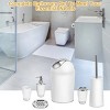 Bathroom Accessories Set 6 Pcs Bathroom Set Ensemble Complete Soap Dispenser Toothbrush Holder Tumbler Soap Dish Toilet Cleaning Brush Trash Can - 4 of 4