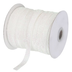 Unique Bargains Single Face Sparkle Velvet Ribbon for Bouquets DIY Crafts - 1 of 4