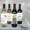 Big Dot of Happiness Boho Botanical Baby - Greenery Baby Shower Decorations for Women and Men - Wine Bottle Label Stickers - Set of 4 - 3 of 4