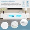 Sapphtopaz TV Stand for TVs Media Console with Drawers Storage Cabinet with Glass Doors and Shelf, TV Stands for Living Room - 4 of 4