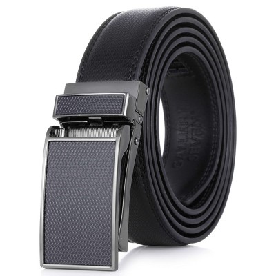 Gallery Seven - Men's Geometric Leather Ratchet Belt