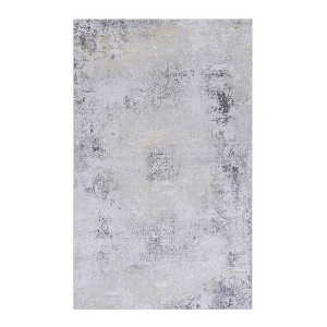 ChicFurnit Rug Indoor Machine Washable Non Slip Stain Resistant for Trendy Living Spaces, Gray, 24.8"*15"*8.3" - 1 of 4