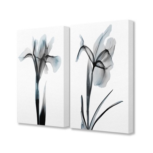 Stupell Industries Contrast Black And Blue Flower Bloom Designs - image 1 of 4