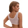 INSPIRE CHIC Women's Deep V Neck Lace Sheer Front Closure Wirefree Tank Back Training Plunge Bras - 2 of 4