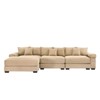 Aukfa Oversized 130" Modular Corduroy Sofa Set - Reversible Sectional Couch with Ottoman, Fabric Upholstery for Living Room - 2 of 4