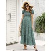 LXT-Women's Square Neck Ruffle Layered Smocked Maternity Dress - 2 of 4