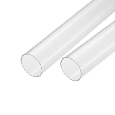 Unique Bargains Lamp Lantern Water Cooling System Acrylic Round Pipes Clear 2 Pcs 14"